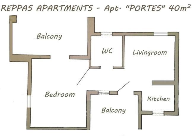 Paros Reppas Apartments Portes Exterior foto